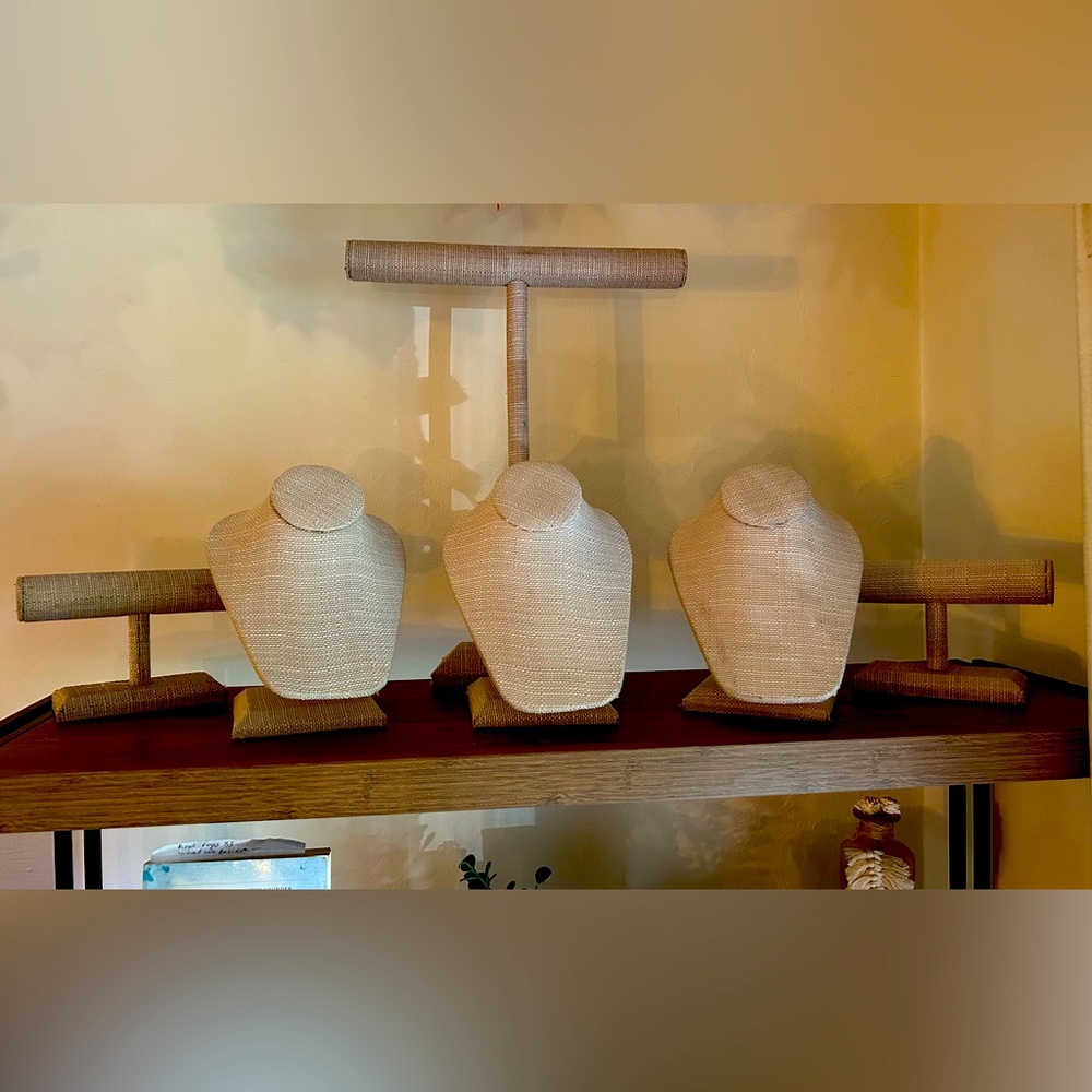 Jewelry Display Holders 3 Necklace 1 Long Dangle Necklace Stand 2 Bracelet - Picture 2 of 7